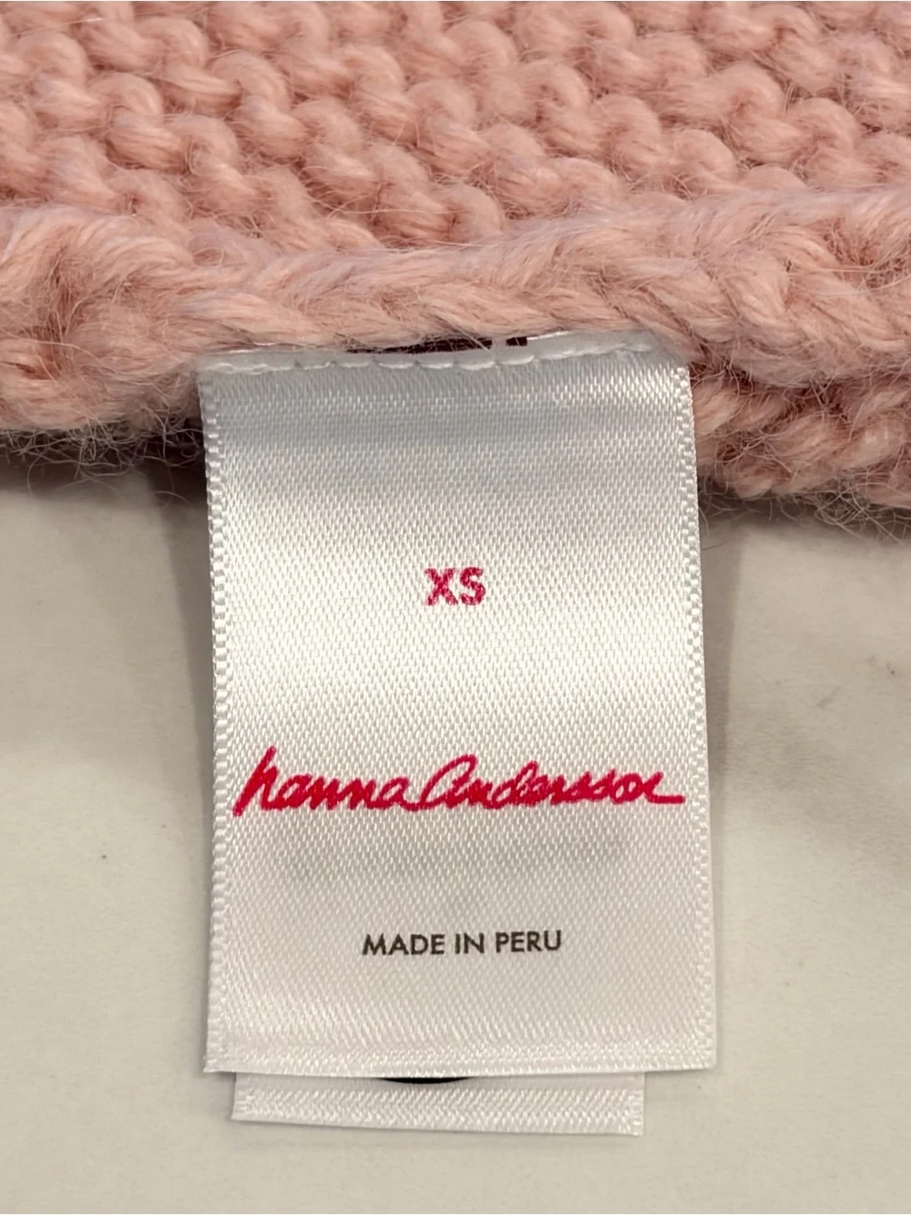 Hanna Andersson Baby’s Very Soft Pink Alpaca Hat XS   Made In Peru